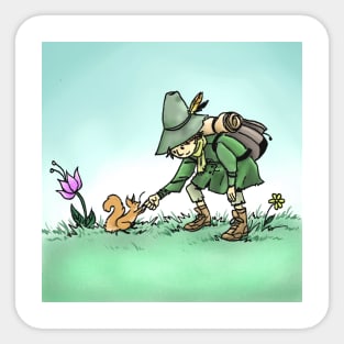 Snufkin and Squirrel Sticker